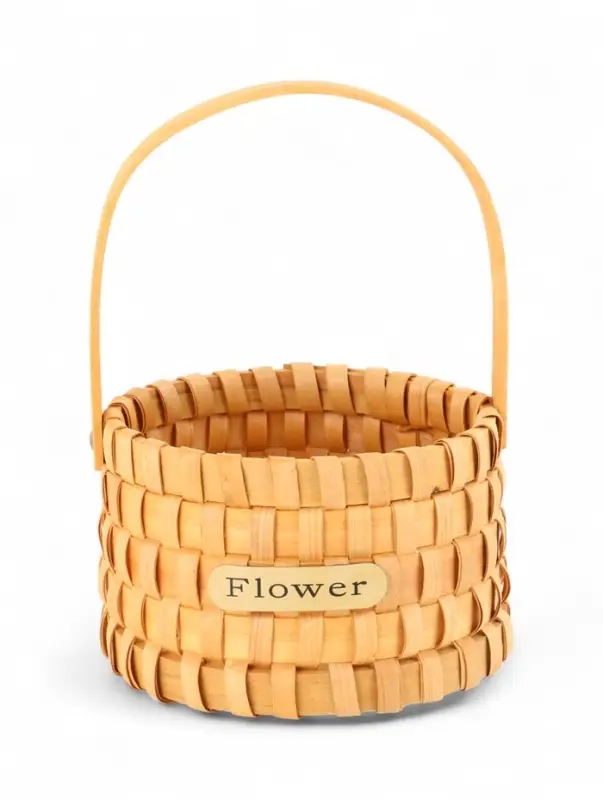 Корзина плетеная 17х17х12 см,  ручка h=13 см, натуральный