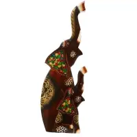 Панно "Слон и слоник" дерево 16х1х50 см