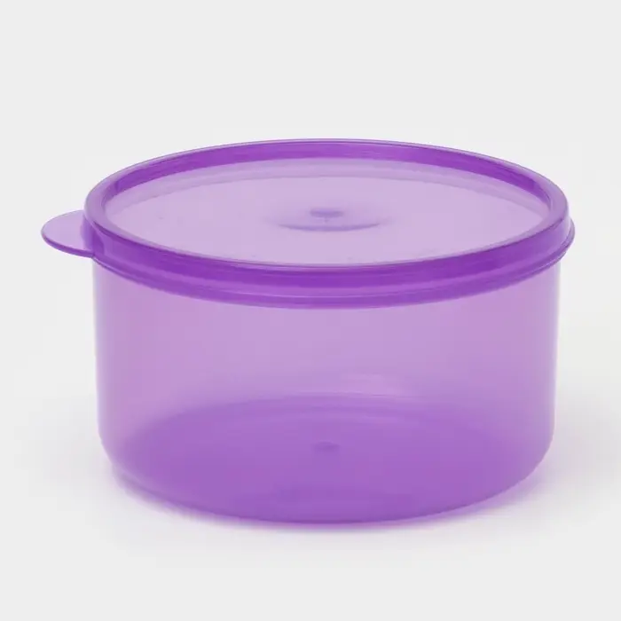 Контейнер круглый Доляна, пищевой, 500 мл, цвет сиреневый