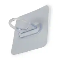 Держатель с клейкой поверхностью ТУНДРА, d=25 мм, 68&times;68 мм, прозрачный