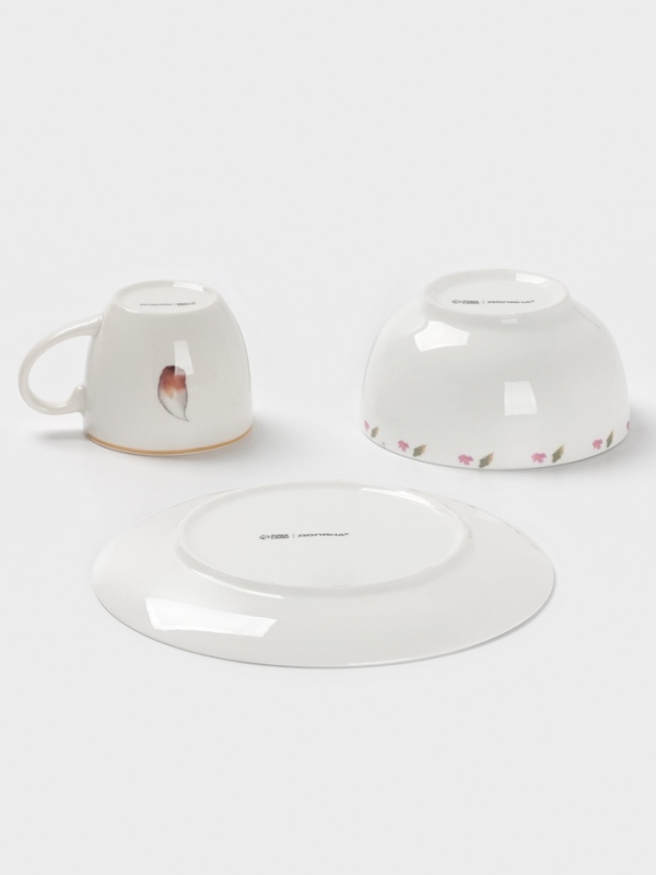 Набор детской посуды 3 предмета Доляна "Лисенок" кружка, миска, тарелка