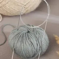 Спицы круговые, для вязания, с пластиковой леской, d=2 мм, 14/80 см, с иглой