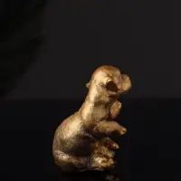 Набор статуэток "Гости, кошка и собака" 7 см, бронза