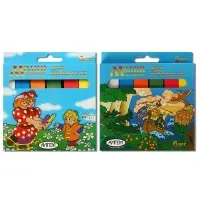 Мелки цветные для асфальта 6 штук "АЛГЕМ", квадратные