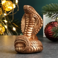 Фигура "Змея Кобра малая" состаренная бронза, 6х4х4см