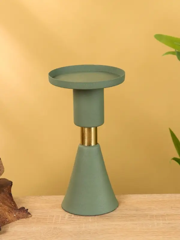 Подсвечник на 1 свечу текстурный "Болотный" 10,5х10,5х19,5 см