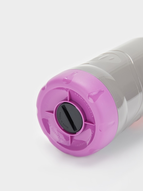 Термос 1 л, со стеклянной колбой, 11х31см, фиолетовый