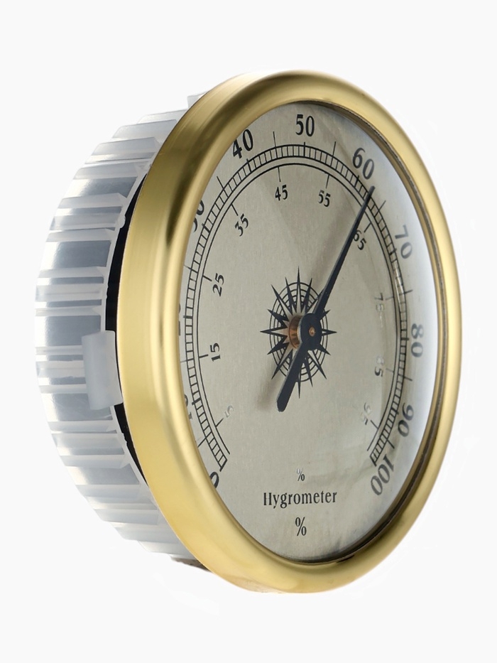 Гигрометр, настенный, d=7,2см, золотая рамка