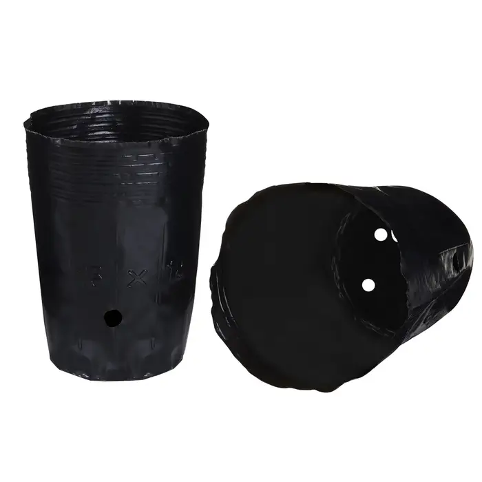 Пакет для рассады, 1,5 л, d = 13 см, h = 18 см, полиэтилен, чёрный, Greengo