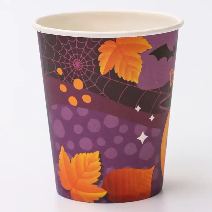 Стакан одноразовый бумажный &laquo;Весёлая тыква&raquo;, 250 мл , на Хэллоуин