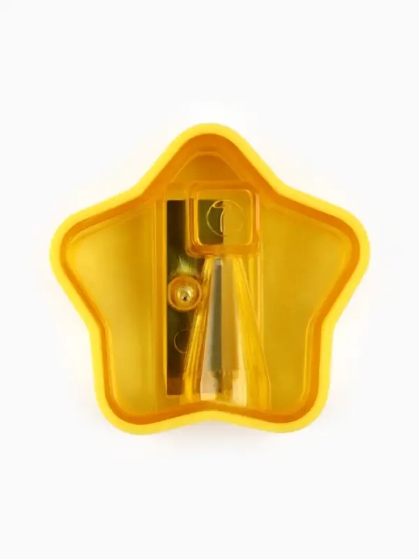 Точилка-звезда, цвет желтый, размер 3,5*3,5см