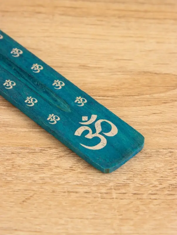 Подставка под благовония "Ом" дерево 25,5 см, МИКС