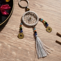 Брелок "Ловец снов" 4х15 см. бежевый