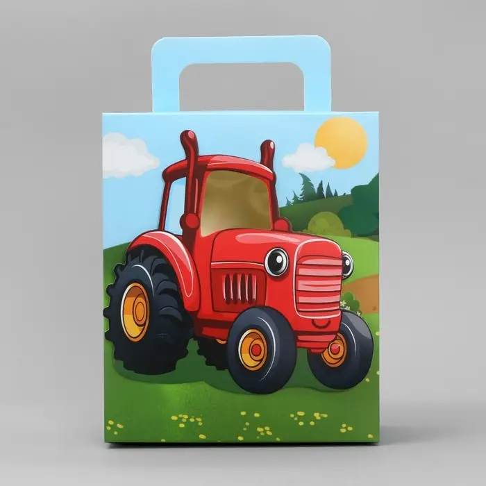 Коробка подарочная складная, упаковка, &laquo;Красный трактор&raquo;, 18 x 15 x 7.5 см