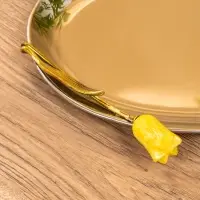 Поднос "Тюльпаны" 41х28х5 см, нержавеющая сталь