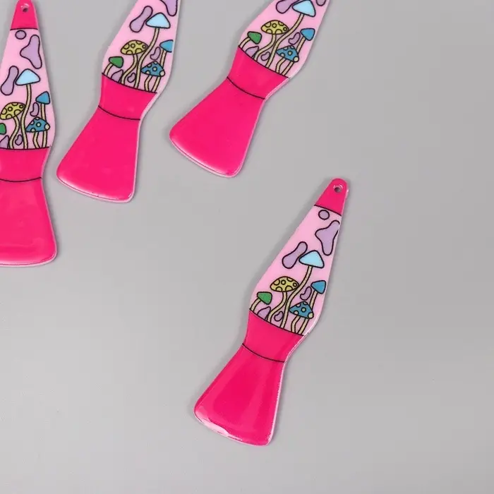 Декор для творчества акрил двусторонний "Лава-лампа с грибами" 6,1х1,7х0,2 см