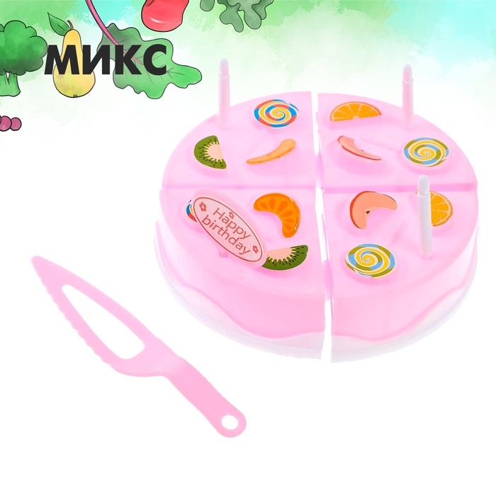 Игровой набор для резки &laquo;Мини тортик&raquo; с аксессуарами, МИКС
