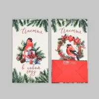 Пакет подарочный без ручек &laquo;Счастья в Новом году&raquo;, 10&times;19.5&times;7 см