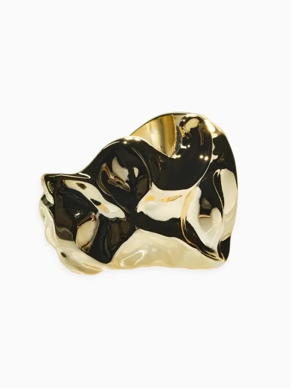 Браслет каркасный "Лава", цвет золото