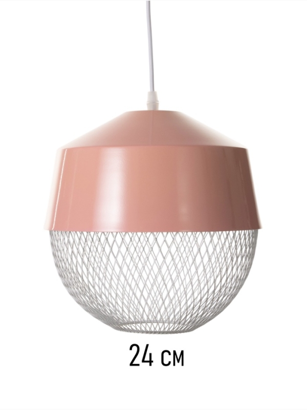 Светильник Lea 1х40Вт Е27 розовый  26х26х32см