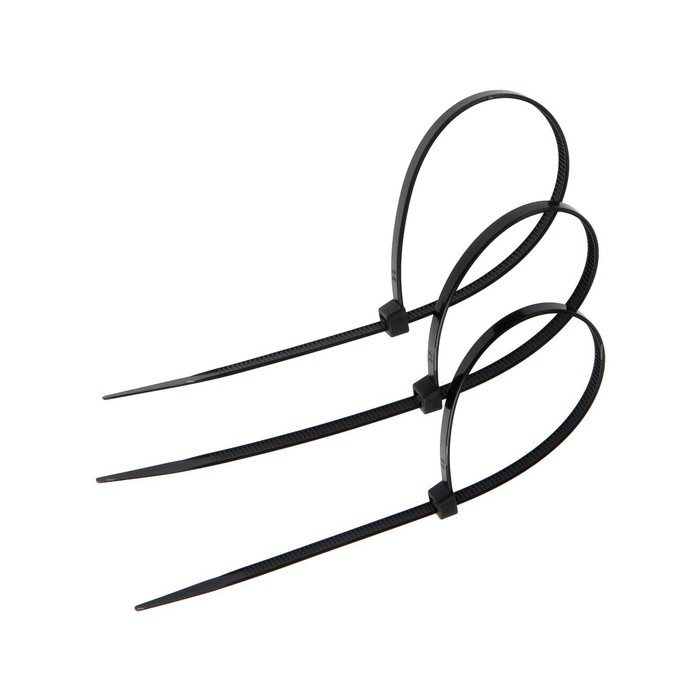 Хомут нейлоновый для стяжки, ТУНДРА, 4,8х250 мм, черный, 100 шт