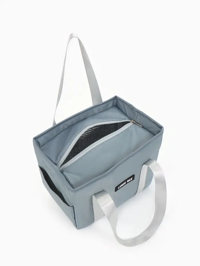 Термосумка на молнии, 6.4 л, цвет серый