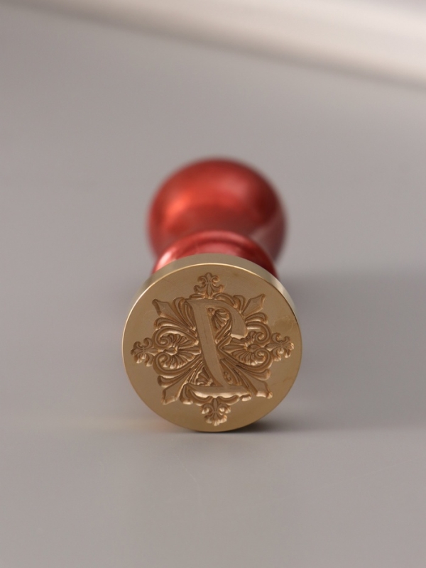 Печать для сургуча с пластиковой ручкой "Буква I на вензеле" 2,5х2,5х6,3 см