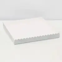 Коробка для печенья, серебряная, 25&times;25&times;3 см