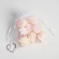 Мешочек подарочный органза белый &laquo;Лаванда&raquo;, с шильдиком, 10 х 12 см +/- 1.5 см