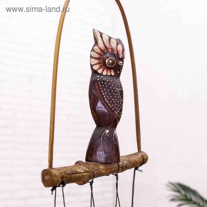 Музыка ветра &laquo;Сова&raquo;, 83&times;20&times;4 см, бамбук, МИКС