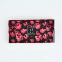 Коробка для кондитерских изделий с пластиковой крышкой &laquo;8 Марта&raquo;, 10.5 х 21 х 3 см