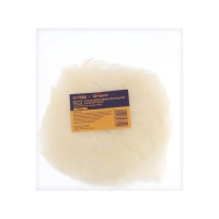 Круг полировальный под липучку ТУНДРА, натуральный мех, 115 мм