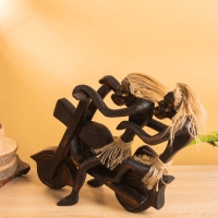 Сувенир &laquo;Аборигены байкеры&raquo;, 38&times;15&times;30 см, дерево