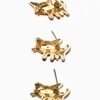 Броши "Котята" (набор 3шт), цвет микс в золоте