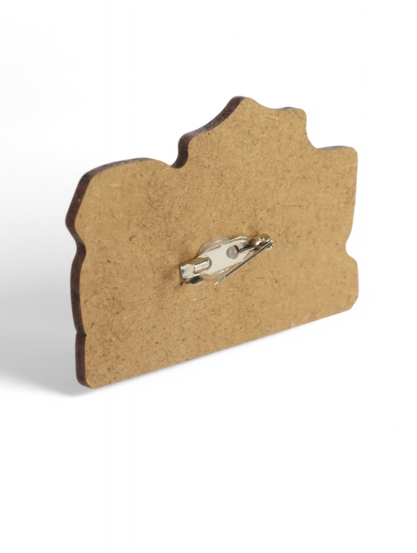 Значок деревянный на 9 мая &laquo;С Днём Победы!&raquo;, с георгиевской лентой