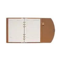 Органайзер на кольцах, A5, с клапаном, 80л, линия, к/зам, Оражевый