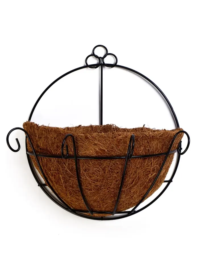 Кашпо настенное d=20 см, с кокосовым вкладышем