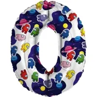 Воздушный шар фольгированный 32" &laquo;Космонавтики&raquo;, цифра 0