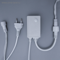 Гирлянда &laquo;Водопад&raquo; 2 &times; 1.5 м, IP44, УМС, прозрачная нить, 400 LED, свечение белое, 8 режимов, 220 В