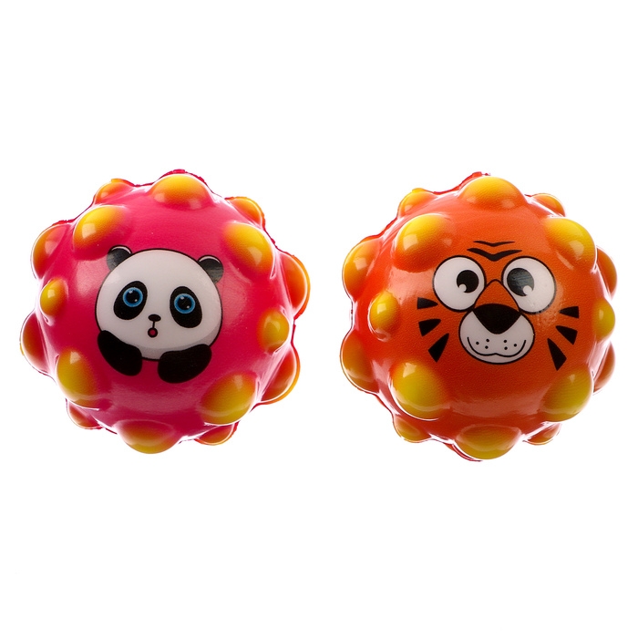 Мягкий мячик &laquo;Звери&raquo;, виды МИКС