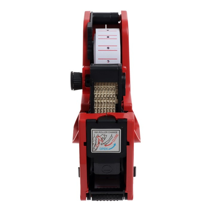 Этикет-пистолет однострочный (цифры, знаки), 8 символов, 21 х 12 мм, для прямоугольных этикеток, deVENTE, красный