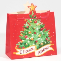 Пакет подарочный новогодний &laquo;Ёлочка&raquo;, 25 х 26 х 10 см, Новый год