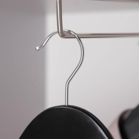 Плечики - вешалка для брюк и юбок SAVANNA, 44,5х1,2х24,5 см, с зажимами, широкие плечики, деревянная сорт А