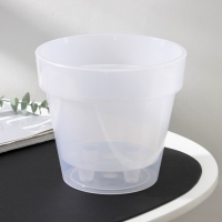 Кашпо для цветов со вставкой &laquo;Порто&raquo;, 2,4 л, цвет прозрачный