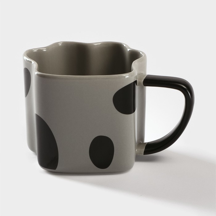 Кружка керамическая &laquo;Лапа тигра&raquo;, 350 мл, цвет серый