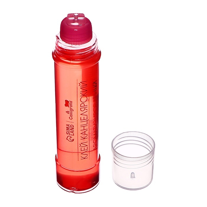 Клей канцелярский ароматизированный 50 грамм, густой, с силиконовым аппликатором, цветной