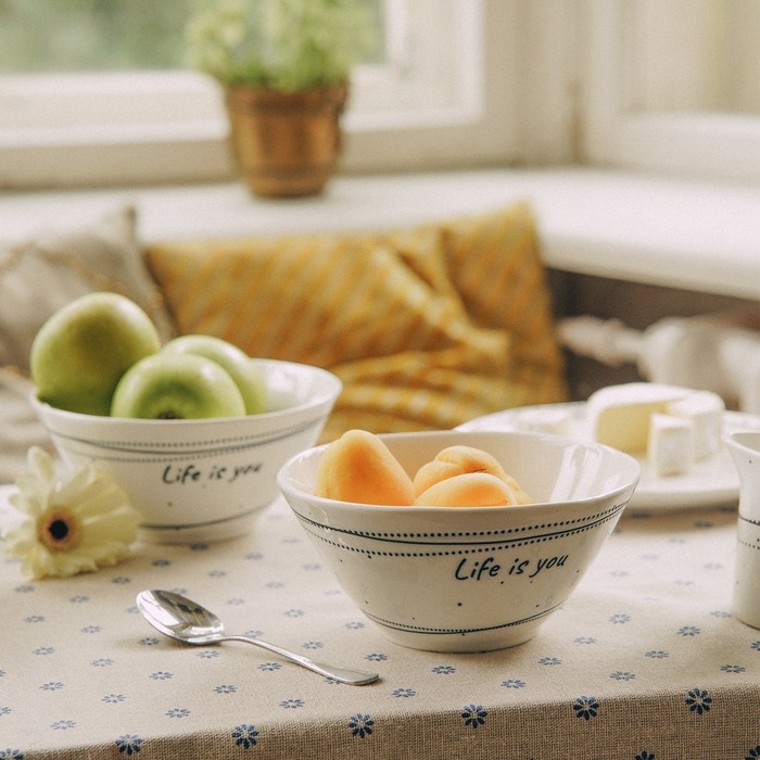 Набор салатников фарфоровых SL Home &laquo;Милый дом&raquo;, 700 мл, d=16 см, цвет белый