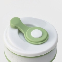 Стакан складной с крышкой Доляна &laquo;С собой&raquo;, 350 мл, 8,5&times;14 см, цвет фисташковый