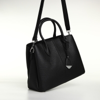 Сумка женская на молнии TEXTURA, средний размер, цвет чёрный