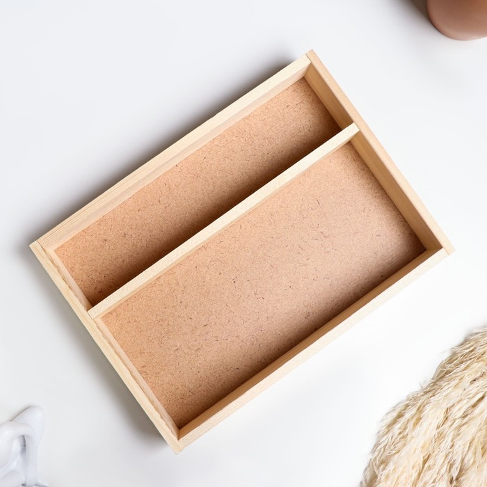 Кашпо деревянное 25.5&times;20&times;4.5 см "Макарунас", натуральный Дарим Красиво